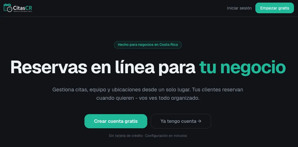 Captura de pantalla de CitasCR