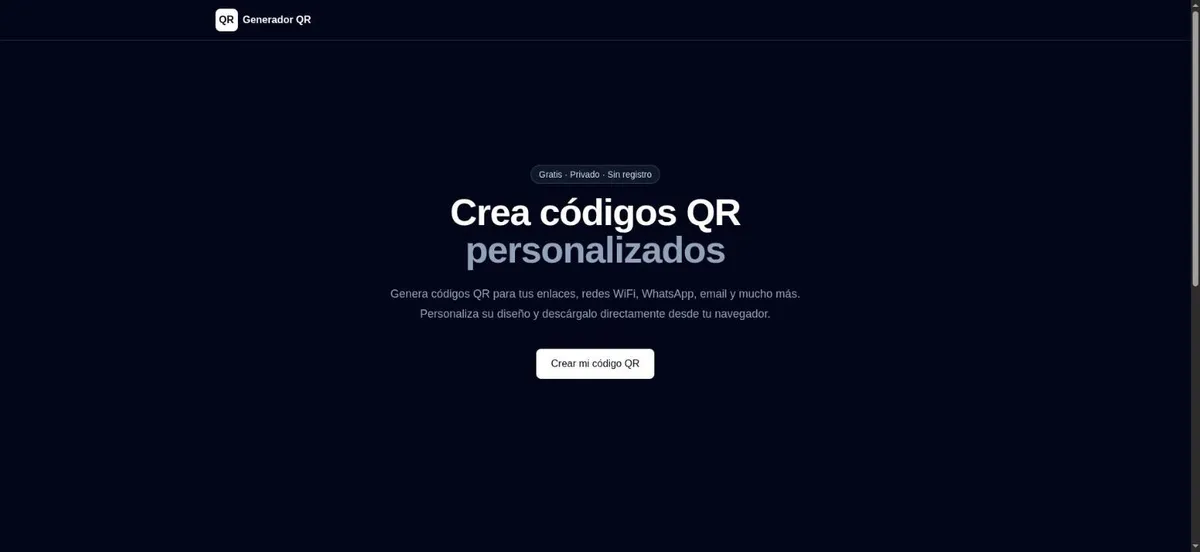 Captura de pantalla de QR Generator